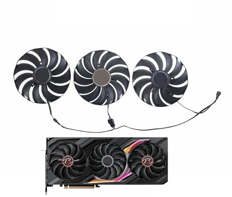 Ventilateur de Carte Graphique 98 mm CF1010H12S DC12V 0,35 A, Compatible avec ASRock, Radeon, RX 7800 XT Phantom Gaming 16 Go OC(3PCS Set Fan)