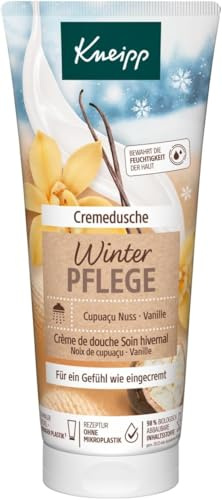 Kneipp Cremedusche Winterpflege, Duschcreme aus Cupuaçu-Nuss und Vanilleextrakt, Milde Reinigung und sanfte Pflege, 200 ml (5er Pack)