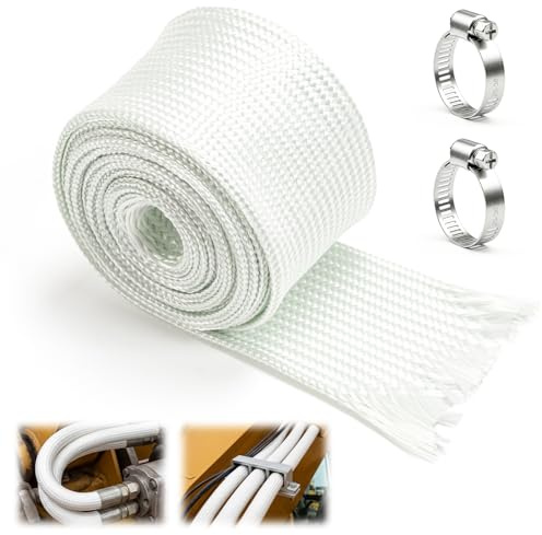 Kanzith Abgasschlauch 25mm für Stromerzeuger, 200CM Standheizung Zubehör | Lsolierung Schlauch mit 2 Clips für Notstromaggregat Abgasrohr Standheizung Schlauch (2m)