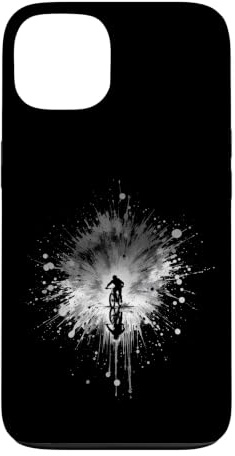 Hülle für iPhone 13 Biking-Silhouette mit Splash-Effekt