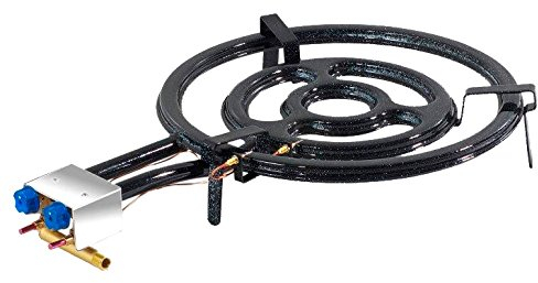 Garcima butano/propano/Gas Natural Anillo con Salida Lateral, Color Negro, 50 cm