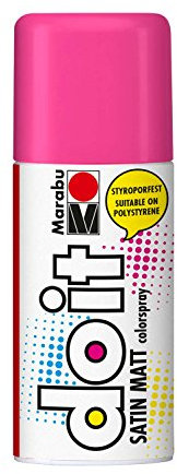 Marabu 21070006005 - Do it Satin Matt himbeere, Colorspray auf Acrylbasis, styroporfest, schnell trocknend, sehr gute Deckkraft, wetterfest, für große und kleine Bastelarbeiten, 150 ml Sprühdose