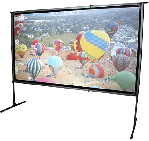 Elite Screens OMS135H2-DUAL Mobile Garten Leinwand Yard Master 2 Dual 299 Outdoor Projection Screen schwarz