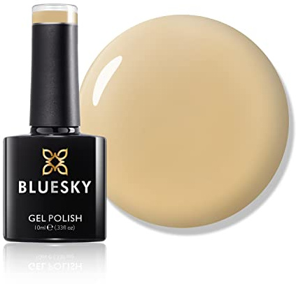 Bluesky Gel Nail Polish 10ml, Barley Sugar - Pastel 05, Light Tan | A warm caramel toned pastel that flatters olive and deeper skin. Two coats cover and the gloss holds for 21 days.