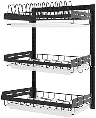 cuffslee Escurreplatos de Cocina, escurridor para Platos de Pared, escurridor de Platos de Acero Inoxidable 304