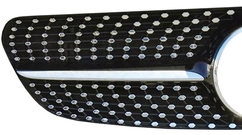 Diamantgrill Folien Sticker für Mercedes E-Klasse W213 C238 A238 AMG Grillaufkleber (Chrom)