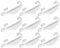 Fuyamp 50 Pcs Plastic Curtain Hooks,White Curtain Track Glider Hook for Hanging and Moving Window Curtain
