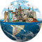 Cuteefun Rundes Puzzle für Erwachsene Puzzle 1000 Teile Puzzle Landschaft Puzzle Welterbestätten für Dekompression und Geschen
