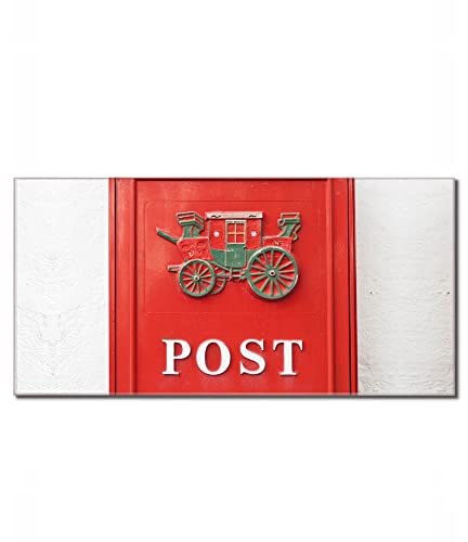 banjado Glas Magnettafel (100 x 50cm) - Magnetwand Glas - Magnetpinnwand als Memoboard - Pinnwand Magnettafel Küche, Büro, Kinderzimmer - Postkasten Nostalgie