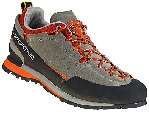 LA SPORTIVA M Boulder X Grau - Robuster Herren Approach-Schuh, Größe EU 38.5 - Farbe Clay - Saffron
