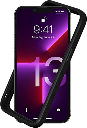 RhinoShield Bumper Case kompatibel mit [iPhone 13/13 Pro] | CrashGuard NX - Stoßdämpfende Schutzhülle im schlanken Design - 3.5 Meter Fallschutz - Schwarz