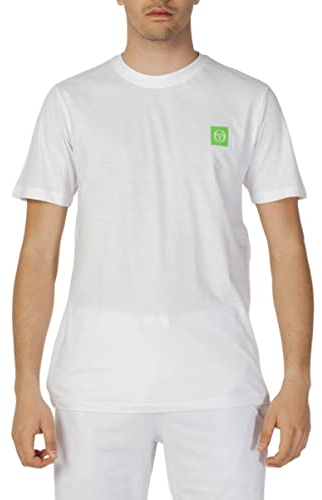 Sergio Tacchini Herren Homme Squared t-Shirt, Weiß, XL
