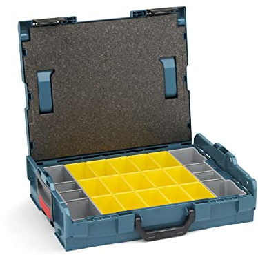 Bosch Sortimo L-Boxx 102 - Maletín de herramientas, color azul profesional, sin logotipo, equipado con sistema de organización, juego de cajas B3 y almohadilla de tapa