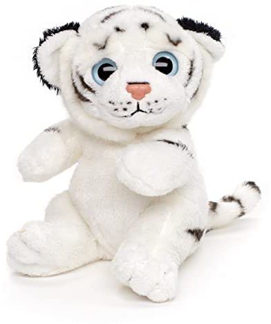 Uni-Toys - Weißer Tiger Plushie - 16 cm (Höhe) - Plüsch-Wildtier - Plüschtier, Kuscheltier