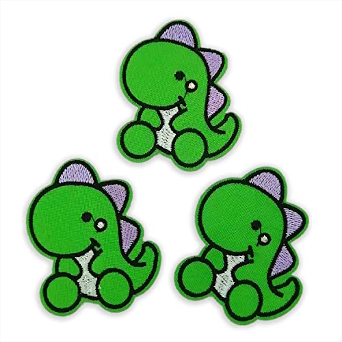 BPA 3 Stück Dinosaurier Aufnäher Patches,Patches zum Aufbügeln,Bügel Patches,Flicken zum Aufbügeln