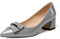 Zamikoo Damen Pumps mit Absatz 5cm Blockabsatz Heels Slip on Pumps Lack Grau EU42