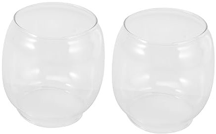 Luxshiny 2 Stücke Öllampe Lampenschirm Petroschirm Glasschirm Ersatzglas Lampenglas Glaszylinder Ersatzschirm Petroleum Kerosin Lampe Laterne Lampenabdeckung für Petroleumlampe Wandlampe Tischlampe