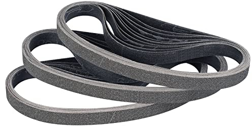 Sruhrak Schleifbänder 10 x 330mm- 30 Stück 60 Grit Siliziumkarbid-Schleifbänder zum Polieren und Entrosten von Metall
