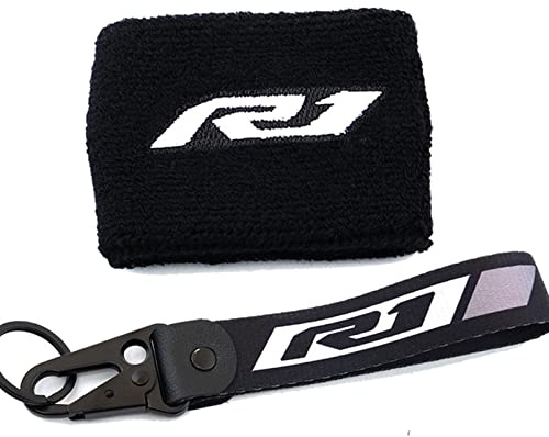Motorrad Vorderradbremse Reservoir Sock Fluid Oil Tank Cover Hüllen & Schlüsselanhänger Schlüsselanhänger for R1 YZF-R1 YZFR1 YZF R1M (Color : 1 Sock-Keyring Grey)