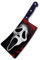 Halloween Plastic Scream Ghost Face Graphic Cleaver Knife Fancy Dress Prop 33cm