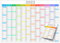 Jahresplaner 2024 - Format A2 (60 x 42 cm) 12 Monate | Wand- und Wandkalender (Grafiken Rainbow White)
