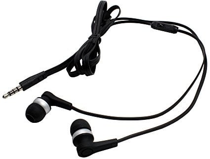 In Ear Stereo Headset kompatibel mit Samsung Galaxy S5 Mini SM-G800F, schwarz, 3,5mm Klinke Anschluss