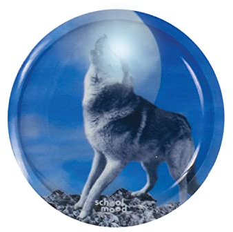 School-Mood LED-Patchy für Schulranzen – Klett-Patchy mit wechselbaren Designs für Kinder – Trendiges Schulrucksack-Accessoire für jeden Geschmack, perfekt für die Grundschule (Wolf)