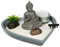 Hogar y Mas JARDÍN Zen con Buda Bandeja CORAZÓN Deco 17X16,5CM - Gris