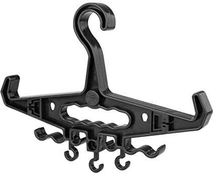 jojomis Neoprenanzug-Kleiderbügel, strapazierfähig, trocknet schnell und trocknet aus Kunststoff, Stiefel-Masken-Regler-Haken für Surfen, Tauchen, Neoprenanzüge, Schwarz