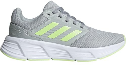 Adidas Damen Galaxy 6 Shoes, Silver/Semi Green Spark/Linen Green, 39 1/3 EU