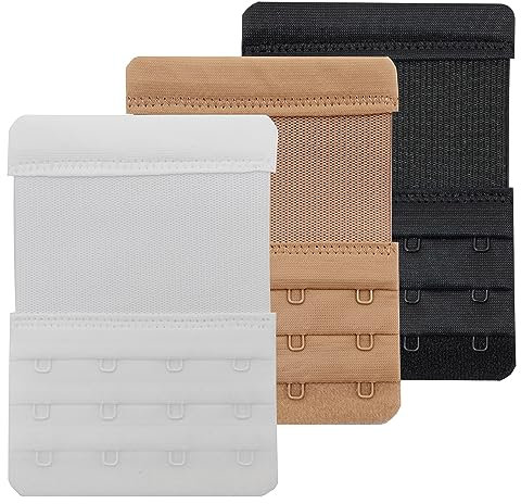 Tamlien 4 Hook Bra Extenders,Stretchy Soft and Comfortable Bra Strap Extender