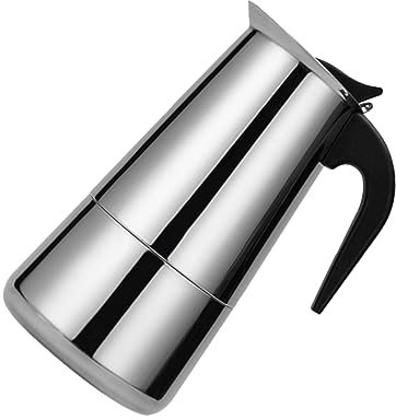 HOMSFOU Kaffeetasse Espresso Tasse Topf Herd Kaffeemaschine Kantine Kaffeemaschine Topf Kaffee Espressomaschine Kaffeemaschine Kaffeekanne Elektrisch Metall Rostfreier Stahl Tropftopf