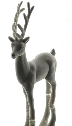Gasper Weihnachtsdeko Hirsch Braun beflockt 29 cm - Kunststoff