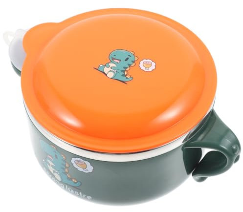 Toyvian Boys and Girls Feeding Bowl Cartoon Design Insulated Food Serving Bowl for Weaning Independent Eating Tableware for Boy Girl Easy to Clean