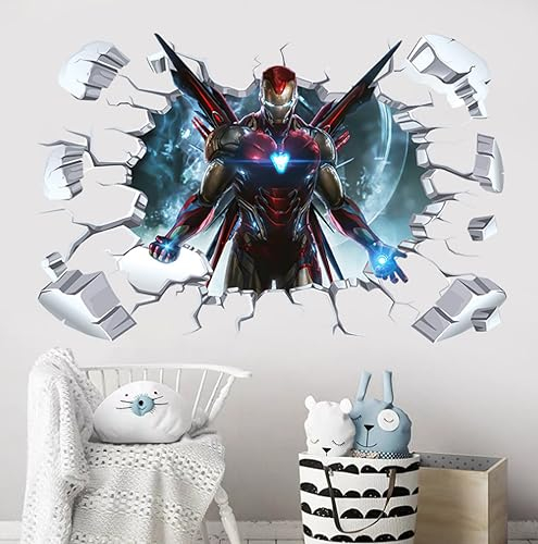 Selbstklebende Wandaufkleber Für Die Dekoration Des Iron Man Batman Green Giant Jungen Zimmers Rund Um Die Film- Und Fernsehserie 40 * 60 5