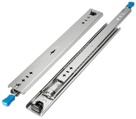 DSKJHI 1 Paar 250-1500MM Vollauszug Schwerlastauszug mit Lock-in/Out Schwerlast Schubladenschienen Belastbar bis 120Kg für Auto Camper Kastenwagen Auszugsschienen (Größe : 250mm/10)