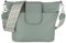 MIRROSI® Umhängetasche Damen, Echtleder, Made in Italy, BOHO Style30x24,50x9cm (BXHXT) viel Stauraum, Handtasche, Brusttasche, Crossbody Bag (1 Tasche & 2 Gurte) (Mint (Netz))