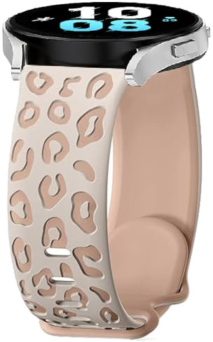 Leopard Cinturini di Ricambio per Garmin Venu 2 Plus/Venu Sq/Sq 2, 20mm Silicone Sport Bracciali Cinturino per Garmin Forerunner 245/645 Music, Vivoactive 3/Vivomove 3/Style/Luxe/Trend/HR