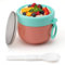 TNSLAND Bol Muesli A Emporter Pot Yaourt Muesli Cup Boîte à Bento pour Enfant, Gobelet à Yaourt, Salade à Emporter, Gobelet à Porridge, pour Chaque Petit-Déjeuner 600 ml Rouge Nordique