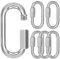 DAJISI 6Pcs Heavy Duty Clips Chain Connector Quick Links Quick Chain Links D Shape Locking Quick Link Chain Connector Carabiner Chain Connectors for Outdoor Hiking Camping Swing Hammock