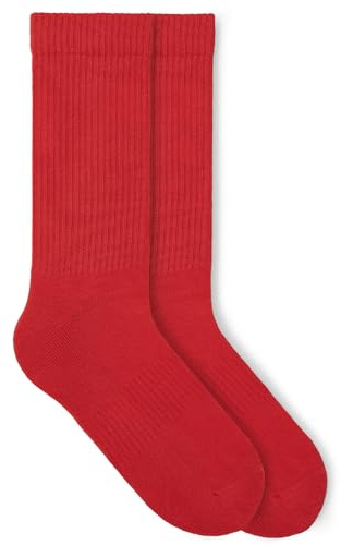 von Jungfeld - 1 Paar Classic Socken für Damen & Herren Gr. 43-46 - Hochwertige Socken aus Bio-Baumwolle in RacingRed