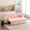 Seyakany Canapé d'angle Convertible avec sièges de Rangement,canapé lit avec Chaise réversible,canapé Convertible 3 Places,Velours,Rose