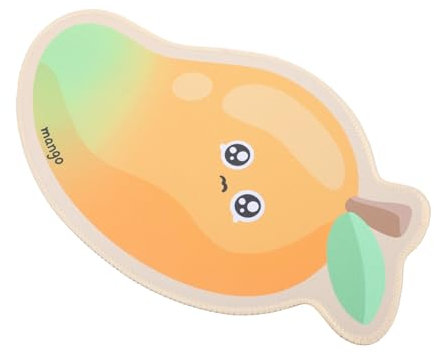 DIYEAH Tapis de Souris Forme de Mangue Animé pour Filles Décoration de Bureau Kawaii Tapis de Souris pour Ordinateur et Gaming Surface Lisse et Antidérapante