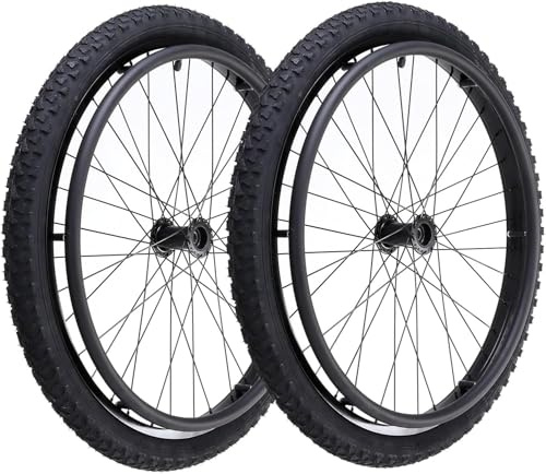 Wheelchair Rear Wheels, 24 X 1.95 Pneumatic Tires for Beach Wheelchairs, Aluminum Alloy Hub, Spare Wheel for Walking Aids
