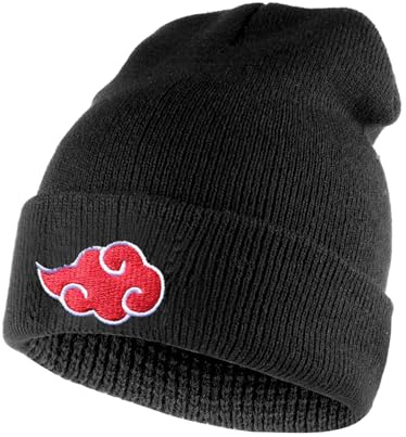 MAJEQZGY Japanese Anime Beanie Strickmütze Cute Winter Beanie Mützen Weiche Skimütze Wollmütze Geschenk für Kinder Jungen Mädchen (DE/NL/SE/PL, Alphanumerisch, M, Roter)