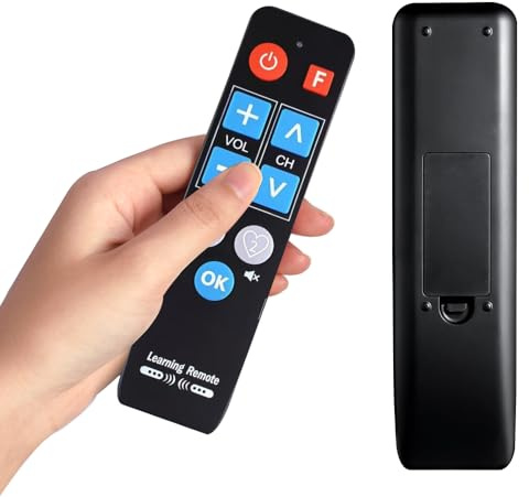 Nzkeuf Senioren Fernbedienung TV mit großen Tasten für ältere Menschen, Senioren Fernbedienungs Funktioniert für TV und Kabel IR Geräte