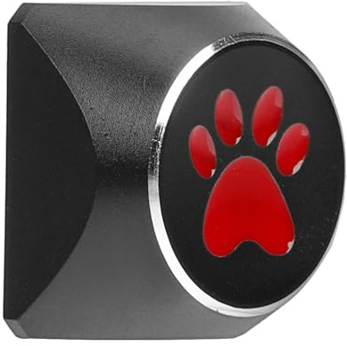 COHEALI Mechanical Keyboard Keycap Cat Paw 5pcs Aluminum Alloy Retro Style Black Comfortable Feel Delicate Polishing for Birthdays and Holidays