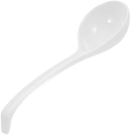 Operitacx Großer Porzellan Schöpfkelle Langlebiger Küchenlöffel aus Knochenporzellan 27cm lang Geeignet für Mikrowelle und Spülmaschine zum Servieren von Chili und Soßen
