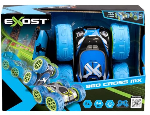 Spectron RC Stuntauto Exost 360 Cross MX blau-grün 12 km/h Spielzeugauto.