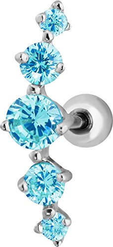 Forbidden Body Jewelry Damen - Nicht zutreffend Edelstahl Rund zirkonia
